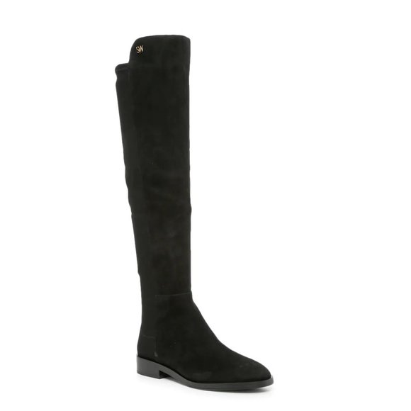STUART WEITZMAN Keelan Suede Knee-High Boots 5050 Black Size 5 S5448 - Picture 1 of 10